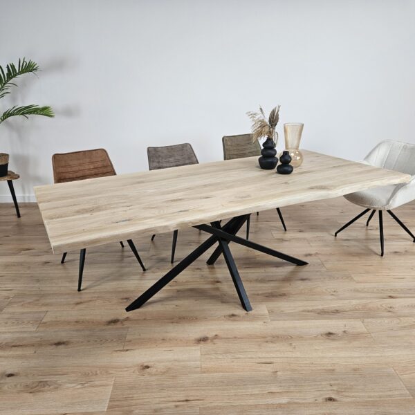 Eiken boomstam tafel Twist k5
