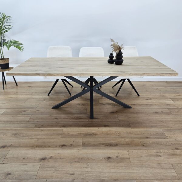 Eiken boomstam tafel Matrixpoot k5