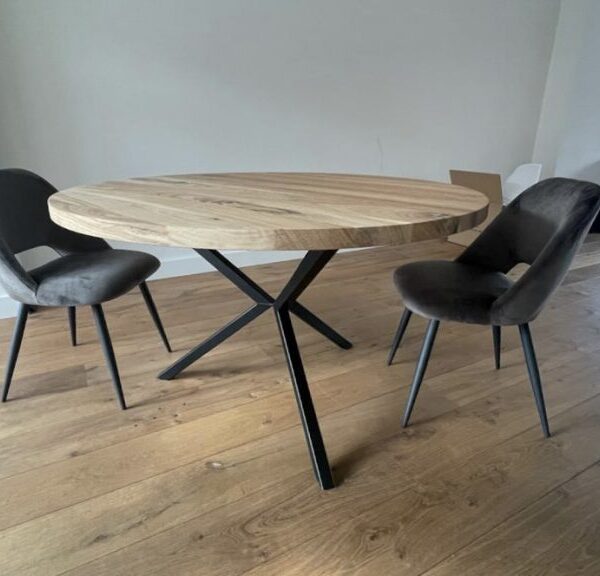 Eiken ronde tafel Matrix 3-Poot