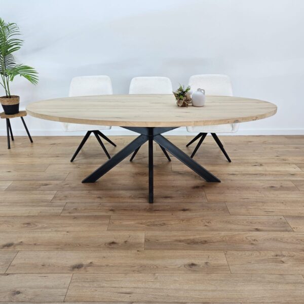 Eiken Ovale tafel met matrixpoot Sandi