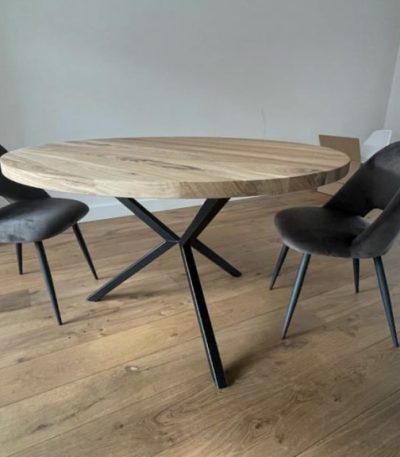 Eiken ronde tafel Matrix 3-Poot